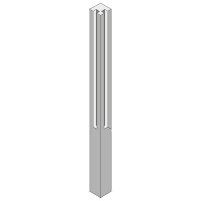 PRESBETON Betonový plotový sloupek rohový pro výšku plotu 120 cm 150x150x2000 mm hladký přírodní – Zboží Mobilmania