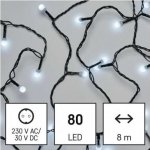 Emos D5AC02 LED vánoční cherry řetěz kuličky 8 m venkovní i vnitřní studená bílá časovač – Hledejceny.cz