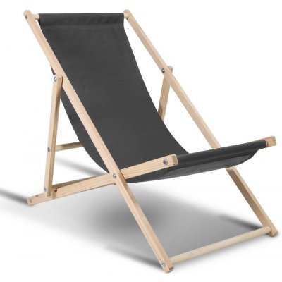 Jopassy Camping Relax Lounger Sun Chair Wood Šedá – Zbozi.Blesk.cz