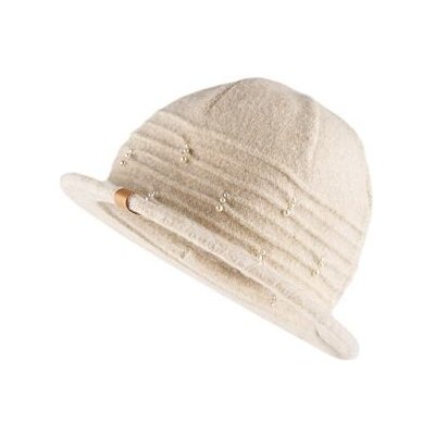 Vlnka Dámský klobouk s ovčí vlnou přírodní – Sleviste.cz