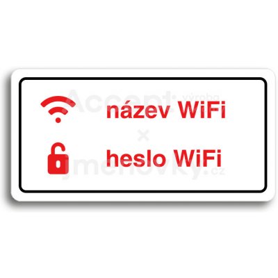 ACCEPT Piktogram WiFi - bílá tabulka - barevný tisk – Hledejceny.cz