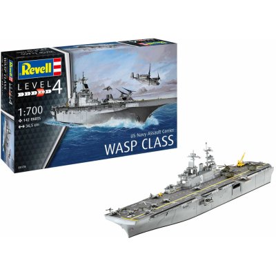 Revell ModelS et loď 65178 Assault Carrier USS WASP CLASS 1:700