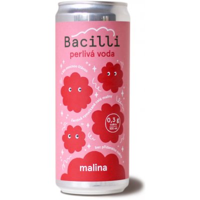 Bacilli bio perlivá voda Malina 330 ml – Zboží Mobilmania