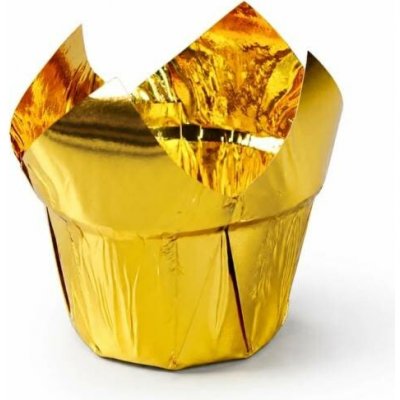 Dortisimo Košíčky na muffiny Tulip zlaté 5x7 cm 50 ks – Sleviste.cz