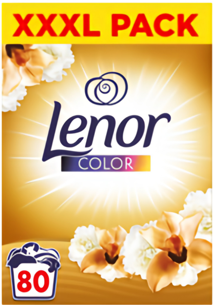 Lenor Prací prášek Vanilla Orchid & Golden Amber Color 4,4 kg 80 PD