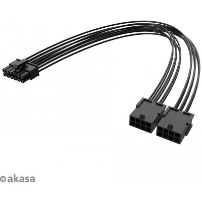 Akasa redukce PCIe 12-Pin na Dual 8-Pin AK-CBPW27-30BK – Hledejceny.cz