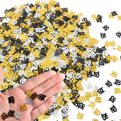 Konfety na stůl zlatá stříbrná černá 18g – Zboží Dáma