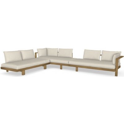 Tribu Rohová sedací sestava 3-dílná Pure Sofa, SET 3, 386x293 cm, rám teak, včetně polstrů, potah kat. E – Hledejceny.cz