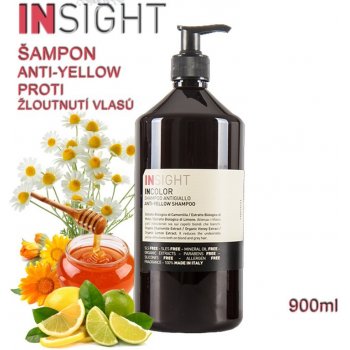 Insight Anti-Yellow šampon proti žloutnutí vlasů 900 ml