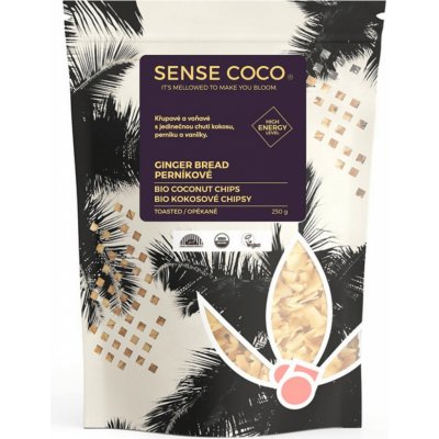 Sense Coco Kokosové chipsy perníkové BIO 250 g – Zboží Mobilmania