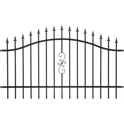 Kovový plot POLBRAM Emily 200 x 120 cm 9005 černá – Zboží Mobilmania