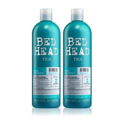 Tigi bed head šampon pro suché a poškozené vlasy 750 ml + kondicionér pro suché a poškozené vlasy 750 ml dárková sada