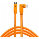 Tether Tools CUC15RT-ORG USB-C na USB-C, (zahnutý konektor), 4,6m, oranžový