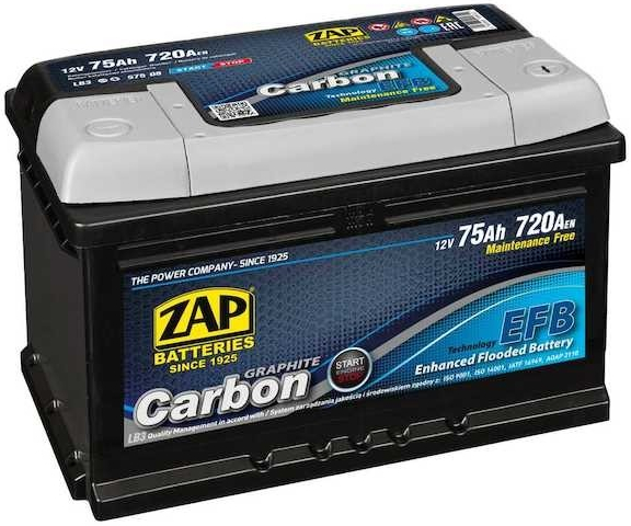 ZAP Carbon EFB 12V 75Ah 720A 57508