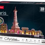 CubicFun 3D puzzle LED Paříž 115 ks – Zboží Dáma