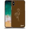 Pouzdro a kryt na mobilní telefon Apple Pouzdro Picasee silikonové Apple iPhone X/XS - Brown flowers čiré