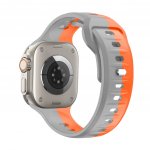 CubeNest Premium Silikon Sport na Apple Watch 42/44/45/Ultra 49 mm šedý/oranžový B01R001DLLUGROR – Zboží Živě