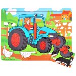 Bigjigs Toys Traktor 9 dílků – Hledejceny.cz