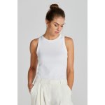 Gant HIGH NECK RIB TANK TOP bílá – Sleviste.cz