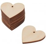 Fenwit Fenwit Dřevěné jmenovky - srdíčka 5 cm, 10 ks – Zboží Mobilmania