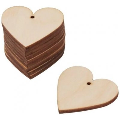 Fenwit Fenwit Dřevěné jmenovky - srdíčka 5 cm, 10 ks – Zboží Mobilmania