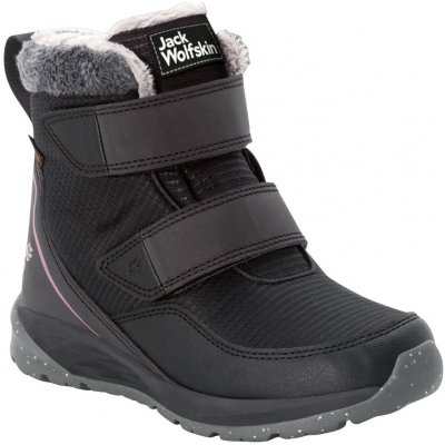 Jack Wolfskin dětské zimní boty POLAR WOLF TEXAPORE MID VC K 4036174-6381 černá