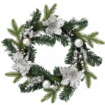 Chomik Věnec vánoční 40 cm stříbrný *2309 – Zboží Mobilmania
