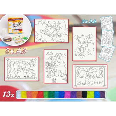 Radost v písku Sada střední PRO HOLKY 6 Barevné pískování obrázků – Hledejceny.cz