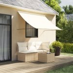 vidaXL Zatahovací markýza krémová 250 x 150 cm textil a ocel – Sleviste.cz