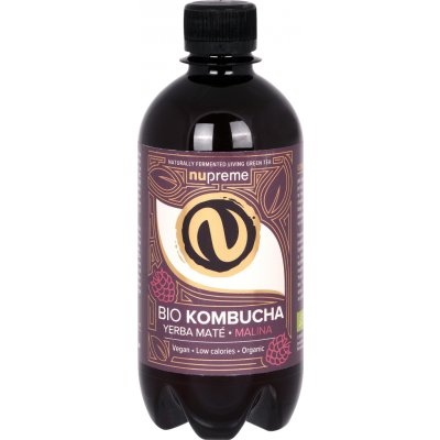 Nupreme Kombucha BIO Yerba Maté & Raspberry 400 ml – Zboží Dáma
