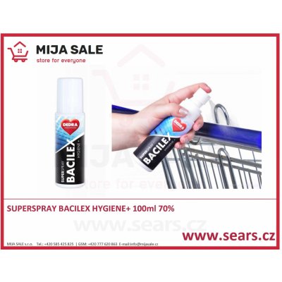 Dedra 70% alkoholový superčistič hladkých ploch Superspray Bacilex Hygiene+ 100 ml