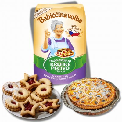 Babiččina Volba Hladká mouka na křehké pečivo pšeničná 1 kg – Hledejceny.cz
