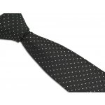 Pánská kravata černá se čtverečky – Zboží Mobilmania