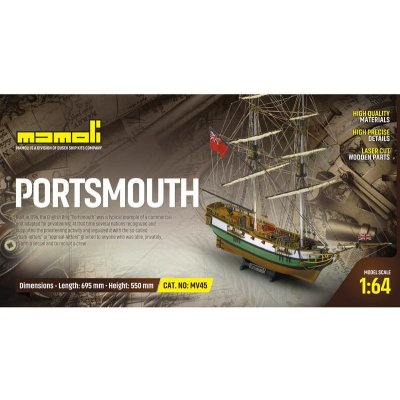 Mamoli Portsmouth 1796 kit KR 21745 1:64