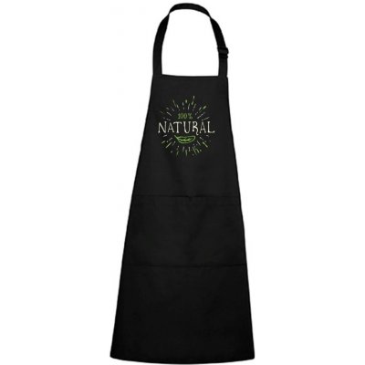 Dobrý Triko Zástěra s potiskem 100% natural Černá – Hledejceny.cz