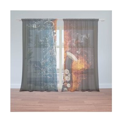 Sablio Záclony Ohnivý saxofon: 2ks 150x250cm – Hledejceny.cz