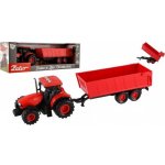 Teddies Traktor Zetor s valníkem plast 36cm na setrvačník na bat. se světlem se zvukem v krabici 39x13x13cm – Zboží Dáma