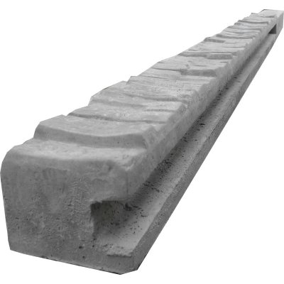 Betonový sloupek na plot 150 cm koncový jednostranně vzorovaný Orientace betonového sloupku: Levý sloupek | bráno z pohledu na stranu se vzorem "štípaný kámen" (hrubší vzor) – Zboží Mobilmania