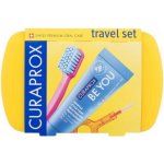 Curaprox Travel set žlutý 2 ks zubních kartáčků + zubní pasta 10 ml dárková sada – Sleviste.cz
