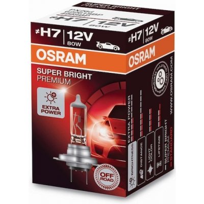Osram Super Bright Premium H7 12V 80W PX26d OS 62261SBP – Zboží Mobilmania