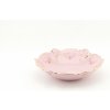 mísa a miska Leander miska vykrajovaná růžový porcelán kytičky zlatá linka 19,5 cm