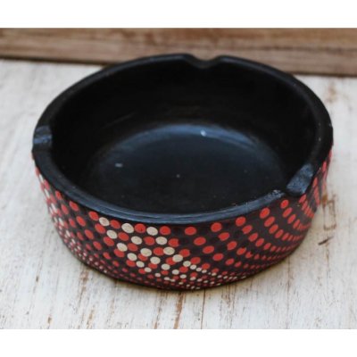 Popelník terakota průměr 14cm barevné puntíky – Zbozi.Blesk.cz