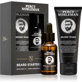 Percy Nobleman Beard šampon na vousy 75 ml + výživný olej na vousy 30 ml dárková sada