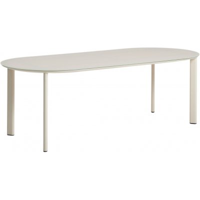 Kave Home zahradní stůl Erice 230 x 100 cm se skleněnou deskou Krémový – Hledejceny.cz