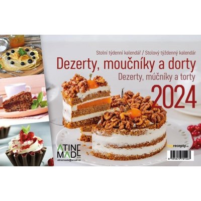 Dezertymoučníky a dorty stolní týdenní 225 x 150 mm 2024 – Zboží Mobilmania