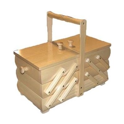 Přírodní Dřevěná Kazeta rozkládací hladká střední 0960008 – Zboží Dáma