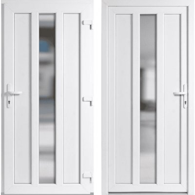 OknaDvereNaMiru.cz Vchodové plastové dveře Magnus bílá / bílá pravé otevírání dovnitř 98 x 198 cm – Zboží Mobilmania