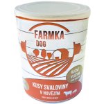 Sokol Falco Farmka Dog kusy svaloviny v hovězím 400 g – Sleviste.cz