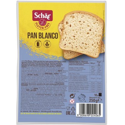 Schär Pan Blanco chléb speciál.bez lepku bílý 250 g – Zbozi.Blesk.cz