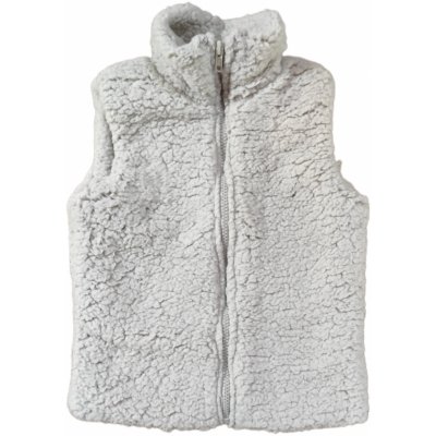Monkey Mum beránková vesta Světle šedá – Sleviste.cz